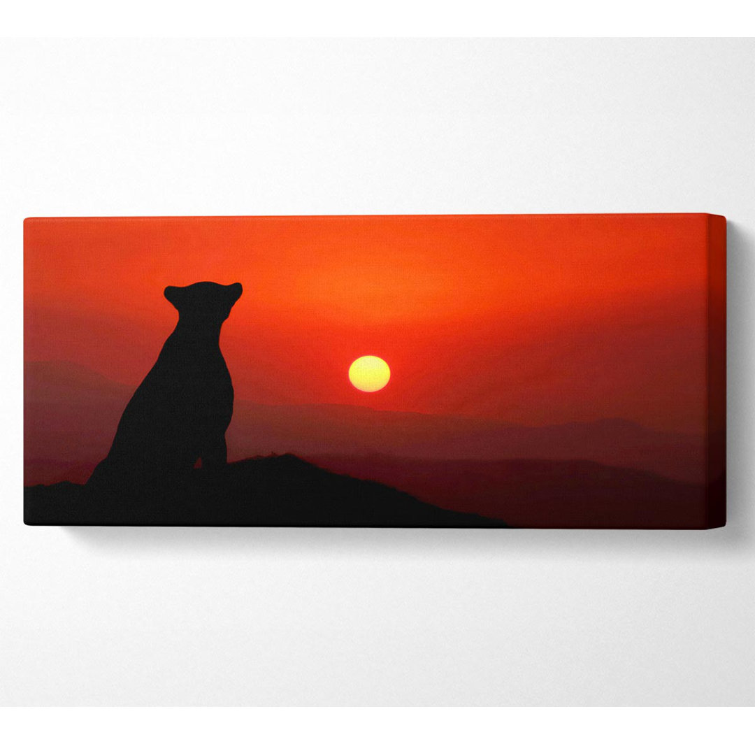 Panther Sunset - Kunstdrucke auf Segeltuch