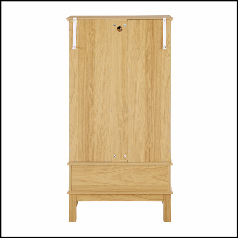 Lighted Curio Cabinet - Elegant Glass Display Cabinet with Adjustable Shelves, 2 Doors, and 1 Drawer - Wine Storage Sideboard with Included Bulb
