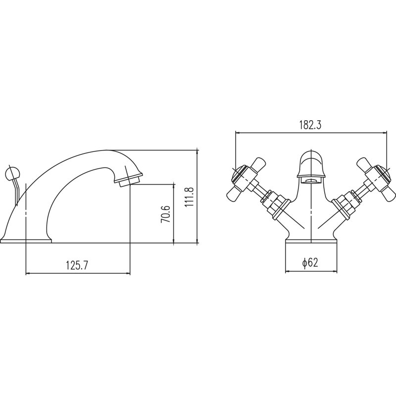 Esser Mono Basin Mixer with Waste