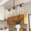 Luminaire suspendu linéaire en verre à intensité variable pour îlot de cuisine de 5,9 po (l) à 3 lumières réglables
