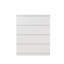 Commode 4 tiroirs, commode de rangement moderne, commode blanche 31,5 po pour garde-robe avec poignée, organisateur de commode pour chambre à coucher, salon, blanc-129865254