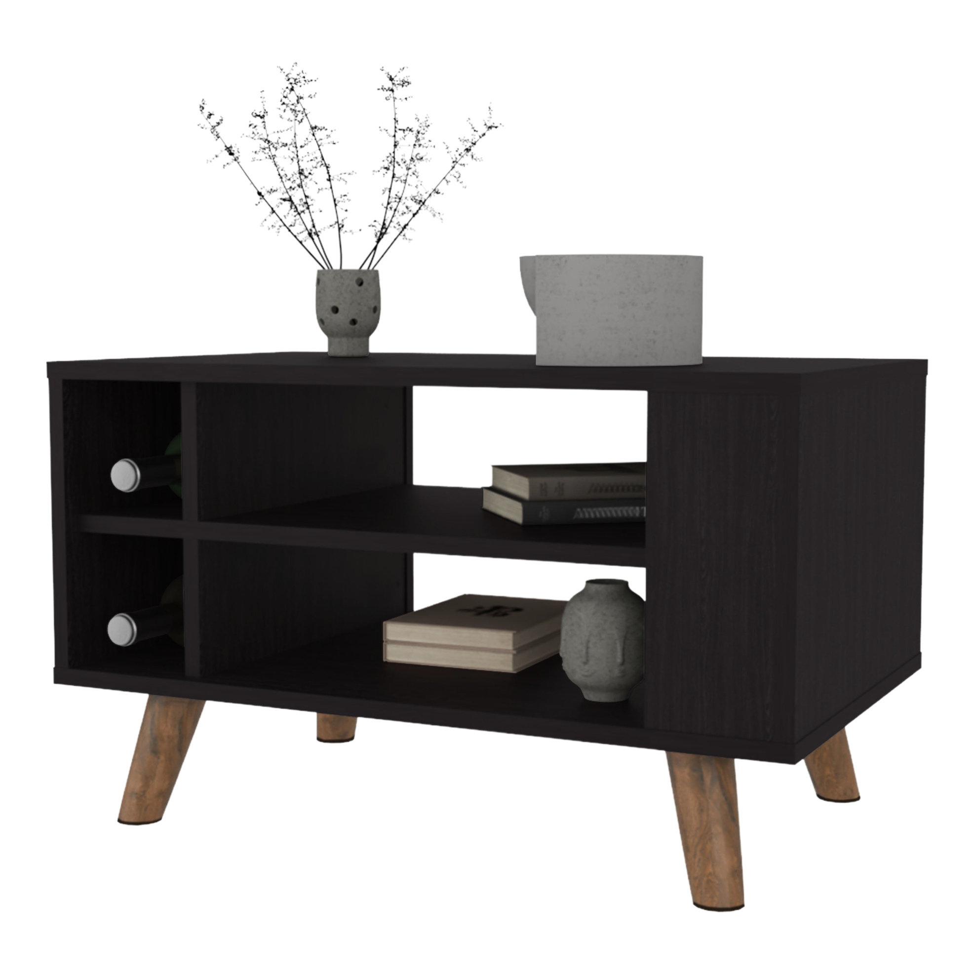 Latitude Run® Coffee Table In Finish With Open Storage For Decorative ...