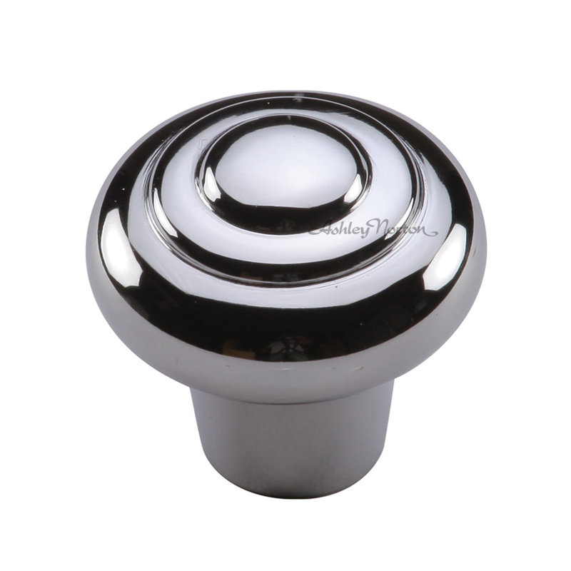 Poignée champignon 1 1/4 po de diamètre, Chrome poli, 1 1/2"