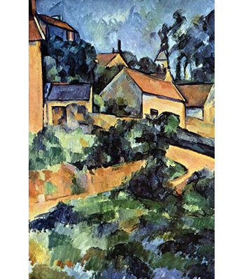 Courbe route vers montgerout par paul cezanne-impression