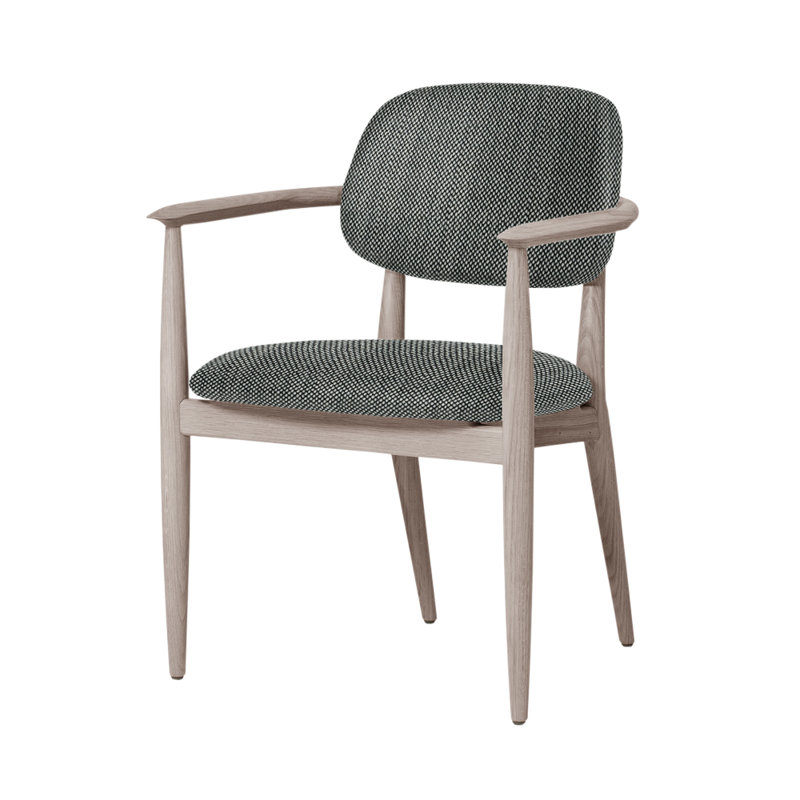 Chaise Slow de Space Copenhagen, Chêne naturel, Trio concassé 124