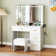 Dajanea Dressing Table with Mirror，Makeup Vanity Table Set for Bedroom
