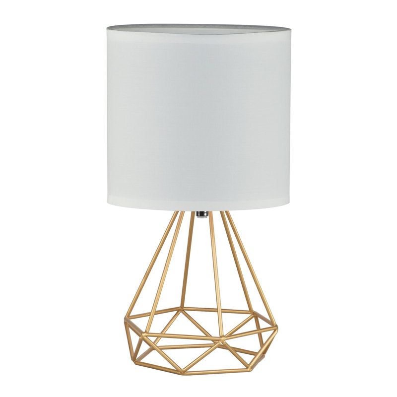 Centerview Metal Table Lamp, Gold, White