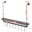 Metal/Wood Rectangle Hanging Pot Rack