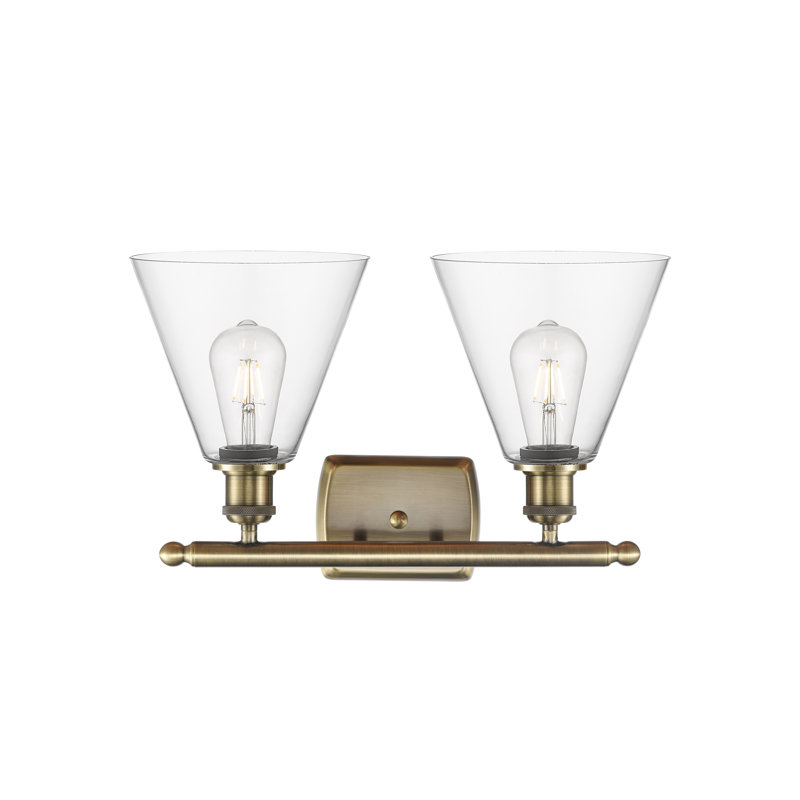 Andresky 2 - Light Vanity Light, Antique Brass, LED, Clear