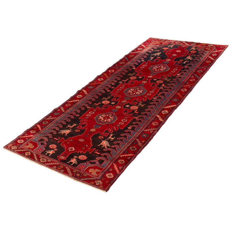 Tapis de couloir unique en laine 4 pi 0 po x 9 pi 6 po Anadol