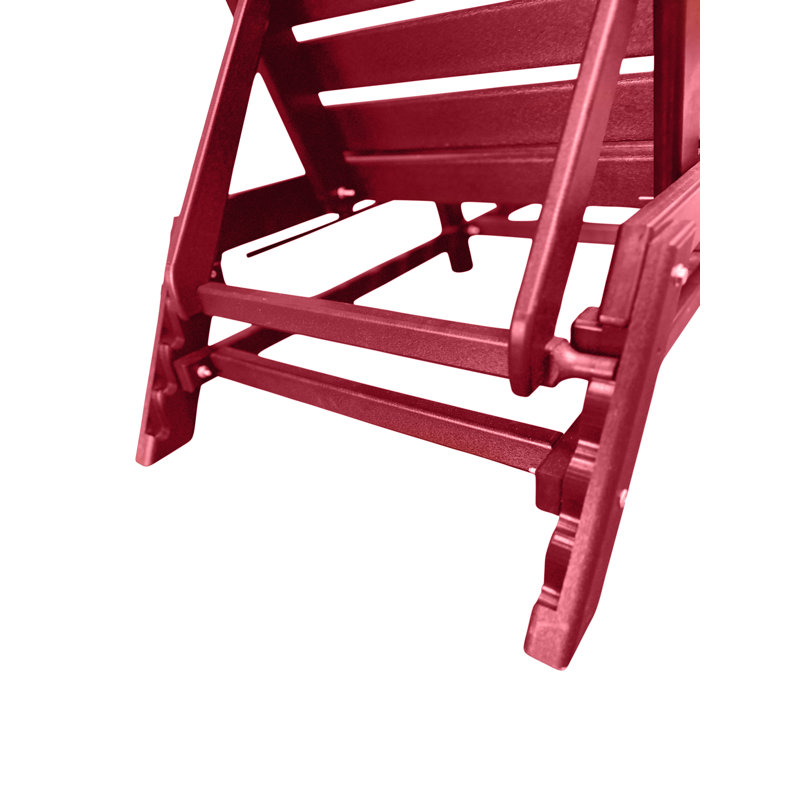 Chaise longue de jardin inclinable Brasstown, Rouge
