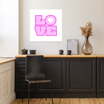Art mural abstrait contemporain Love Love