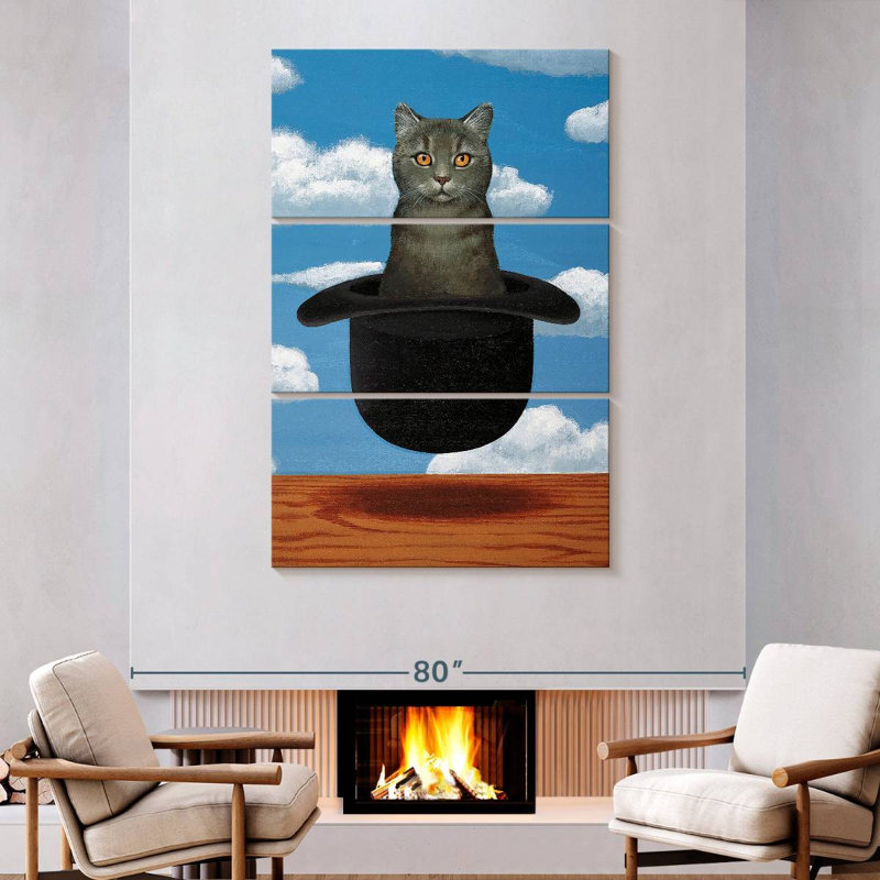 Brampt Magritte Cat, 74" H x 48" W