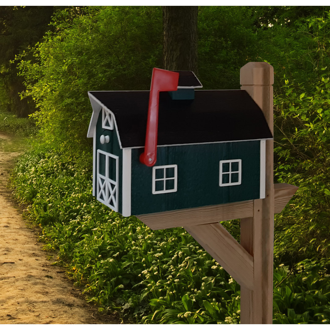 Amish Mailbox + Post Set Amish Mailbox Post 