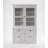 57" White Solid Wood Frame Dining Hutch with Twelve Shelves and Two Drawers