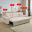 Ensemble de canapé extensible blanc cassé 3 pièces pour le salon - confortable, durable et polyvalent