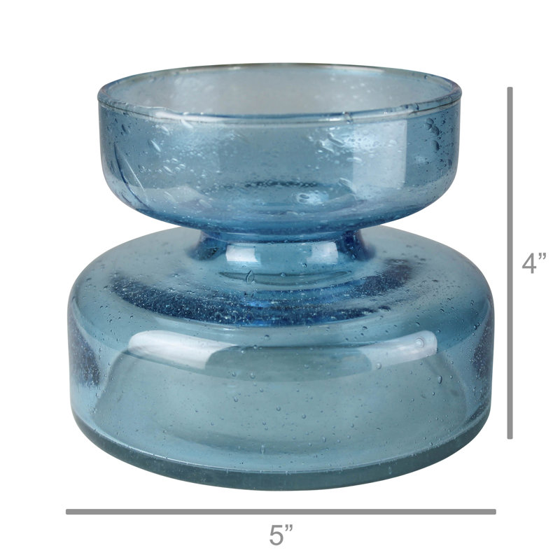 Vase en verre Jorah, Bleu