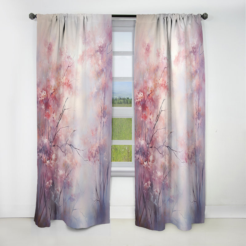 Rideau occultant à motif floral Casitas - 1 panneau, L 52 po x L 120 po
