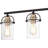 Emerson 4-Light Matte Black Vanity Light