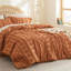 Bedsure Tufted Boho Queen Comforter Set – 3-Piece Pumpkin Shabby Bedding，Farmhouse Jacquard Bed Set with Embroidery, All-Season Softness for Cozy Bedrooms & Boho-Chic Gifts-105490881-105490876