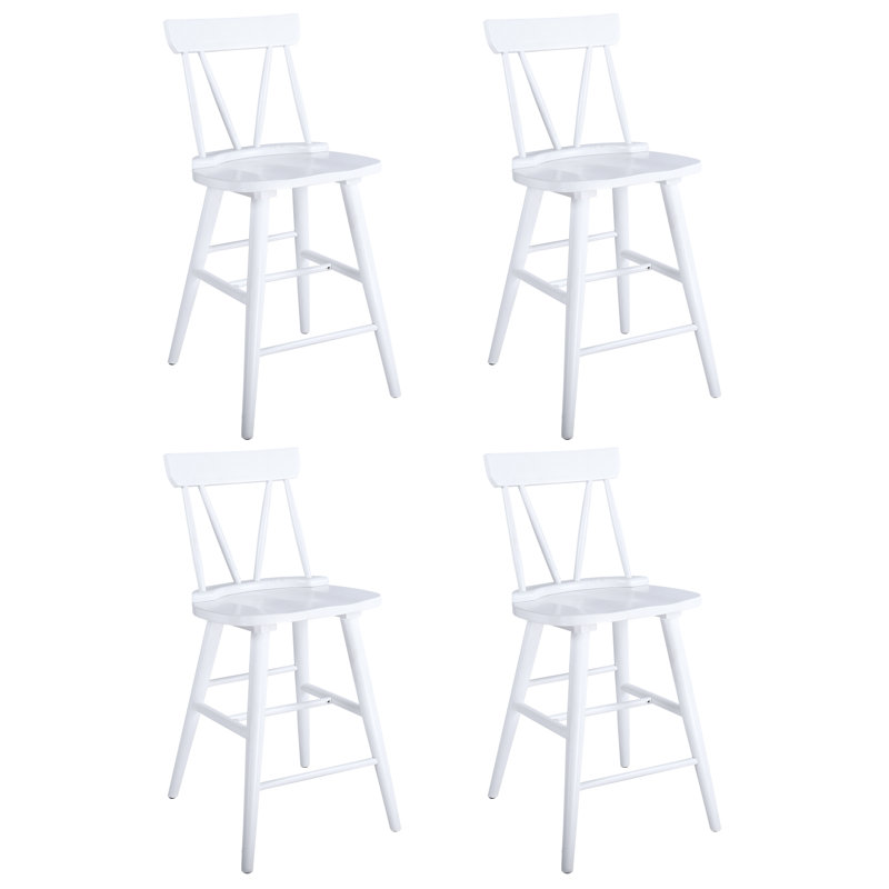 Chaise de tabouret de bar Brentyn, Blanc, 4