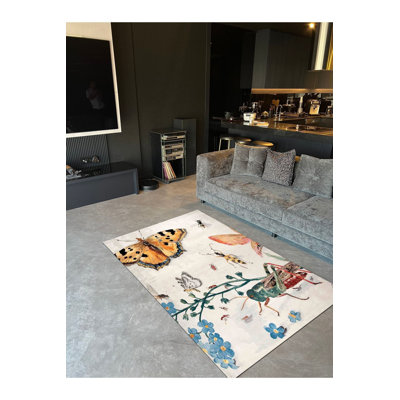 Tapis lavable beige