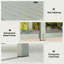 Rectangular Metal Outdoor Dining Table With Umbrella Hole , 150cm cm W 90cm cm D