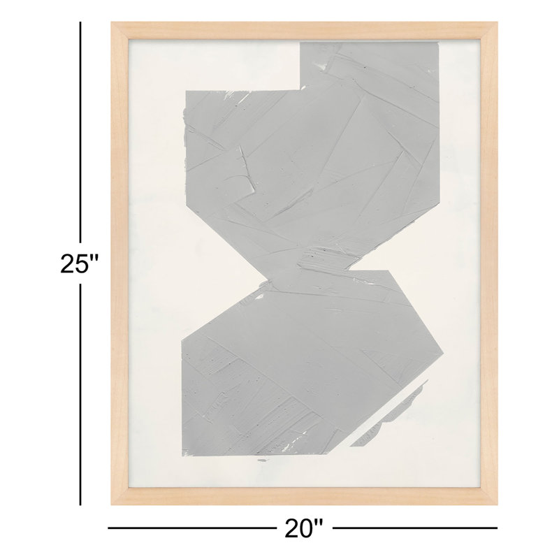 Equipoise In Greige II By Ivo Stoyanov - Framed Wall Art, 25" H x 20" W x 1.25" D, Cream