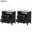 Ensemble de meuble-lavabo 60 po avec lavabo en céramique (séparé), ensemble de meuble-lavabo simple autoportant avec 3 tiroirs, armoire de rangement en bois massif, noir-1349578538