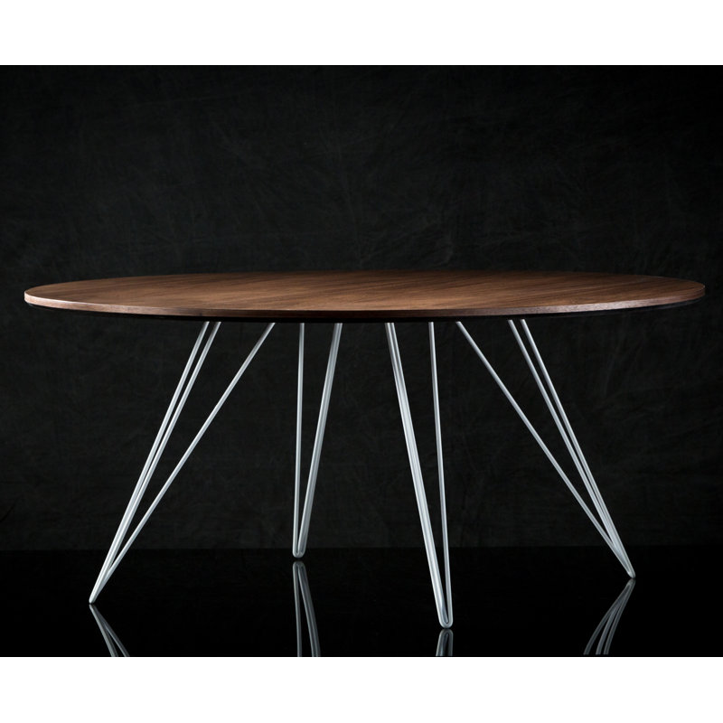 Williams Single Coffee Table, White, 18" H x 46" W x 40" D, Walnut