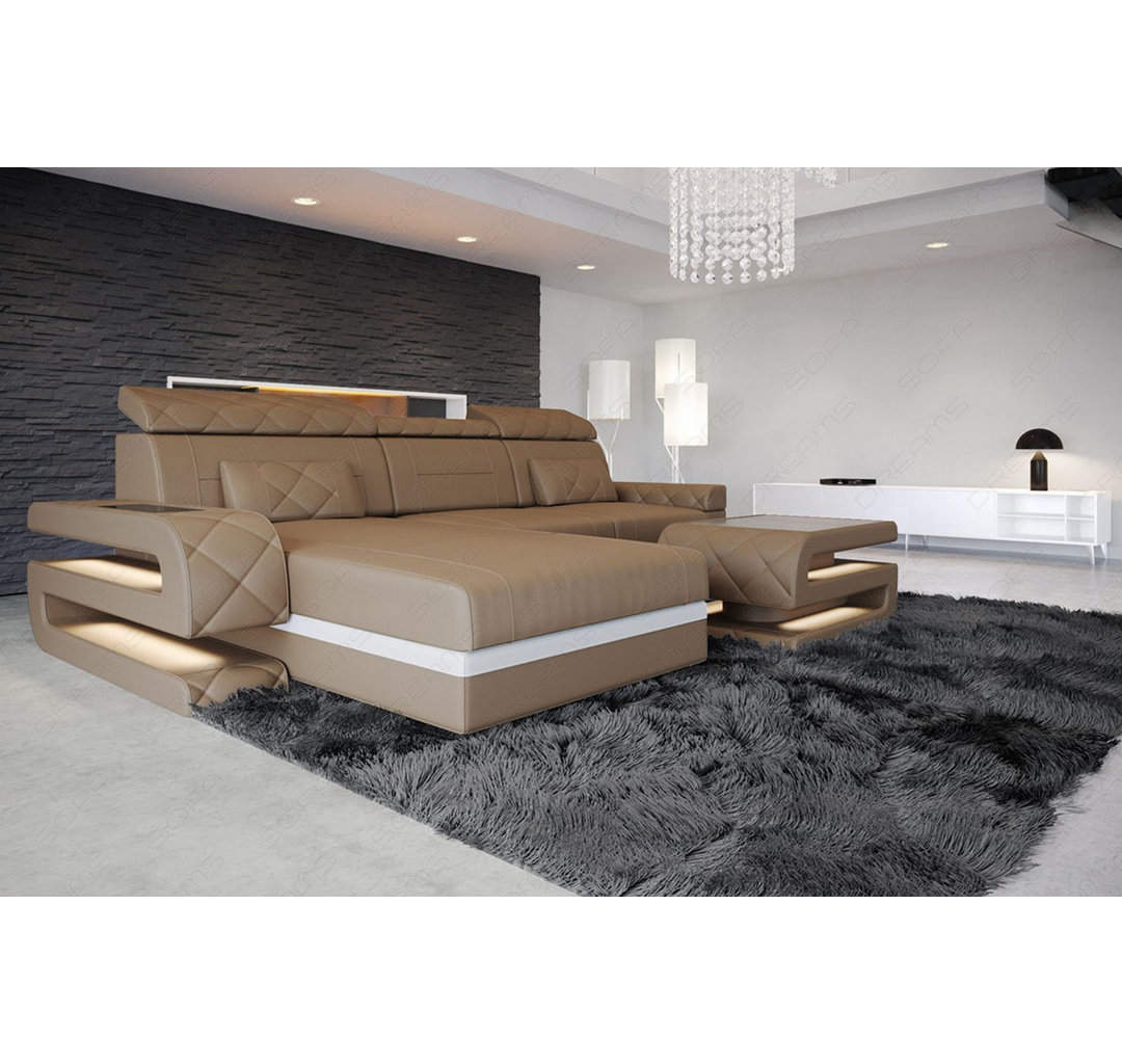 Ecksofa Bologna Leder