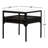 Bayline Glass Top End Table with Storage