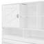 Grand lit mural blanc avec rangement, motif rayé à motif de losanges, capacité de charge de 600 lb, capacité de matelas de 6 à 8 pouces