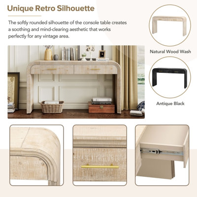 Console à silhouette rétro unique avec style ouvert