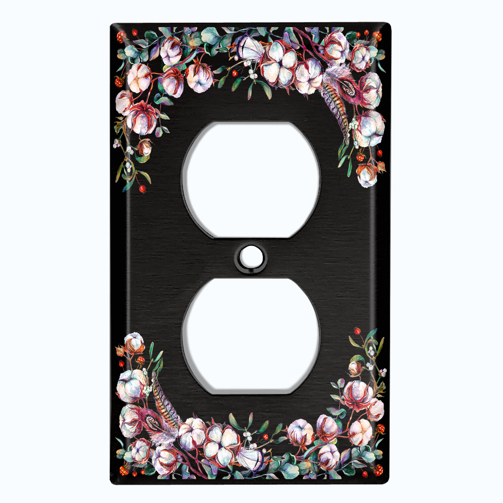 WorldAcc Patterned 1 - Gang Duplex Outlet Standard Wall Plate | Wayfair