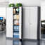 Armoire de rangement simple en acier avec serrure (H 72 po x l 32 po x P 16 po)-1210186930