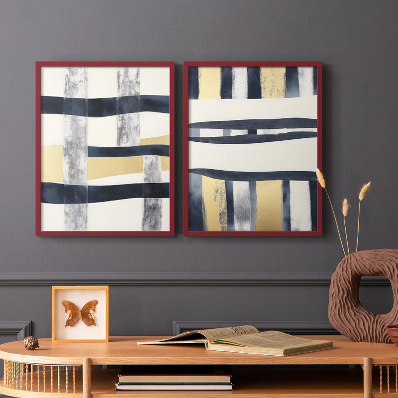 Série ABSTRACT DCCDXCV III - Reproduction encadrée de qualité supérieure - prête à être accrochée - aucun clou requis - aucun clou requis