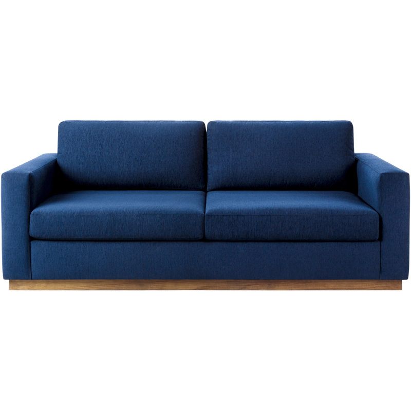 Hite Modern Sofa, Navy Blue 100% Polyester