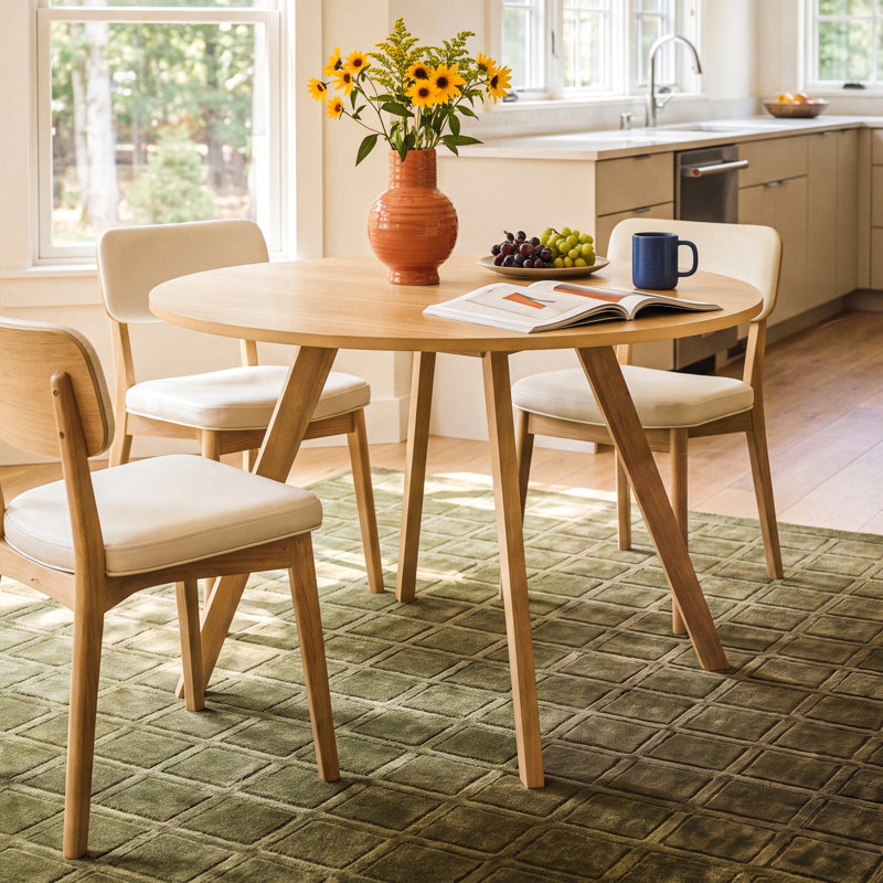 Nikolai 40" Wood Dining Table, Natural