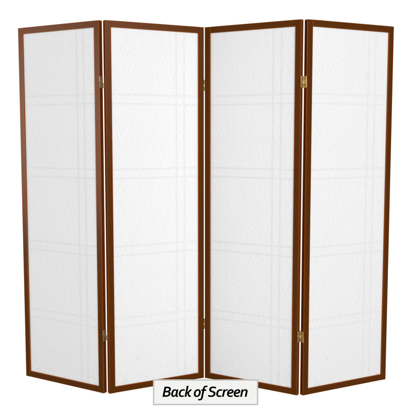 Cloison pliante en papier de riz de 58,75 po Keitez, 4, 5 pi, Noyer