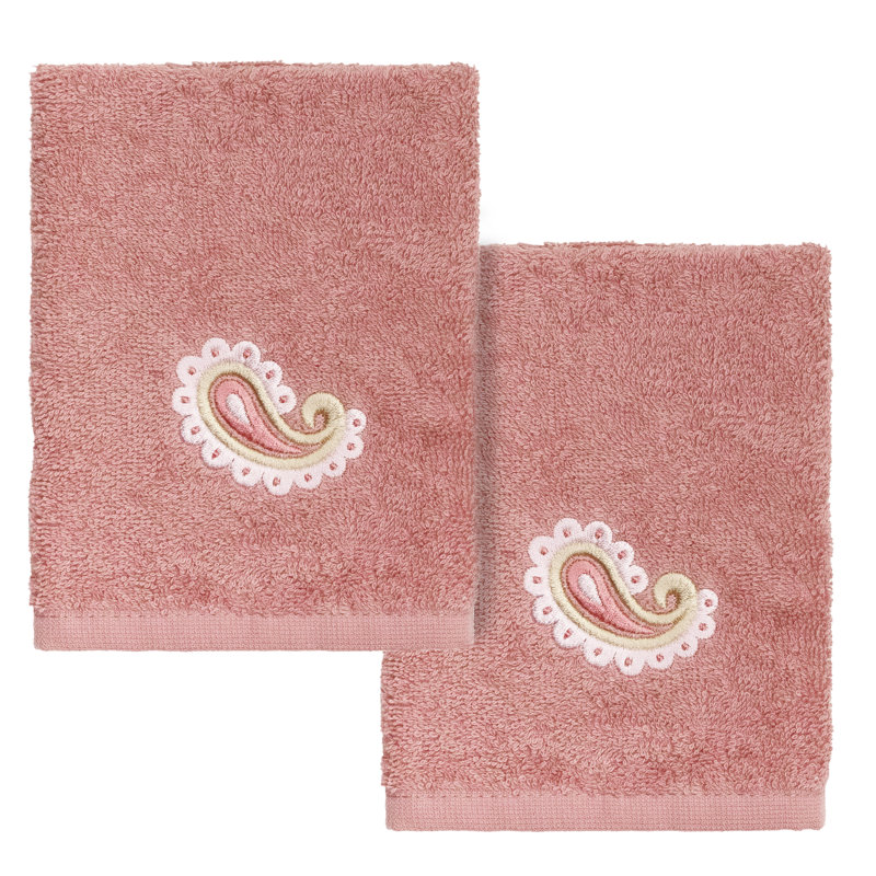  Essuie-mains 100% coton turc, Thé rose