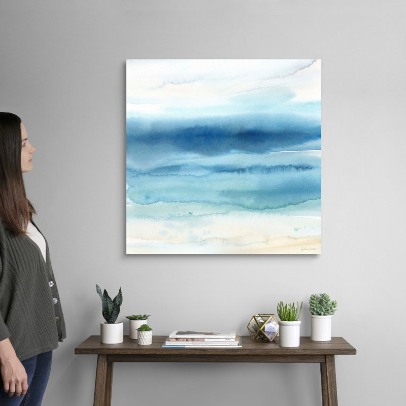 Reproduction d’art sur toile, "Indigo Seascape II" par Cynthia Coulter, Toile tendue, H 30 po x l 30 po x P 1,25 po