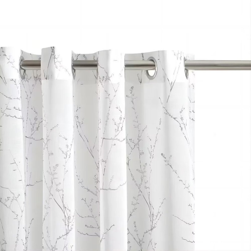 Dervin Semi Sheer Curtain Pair, 52" W x 84" L