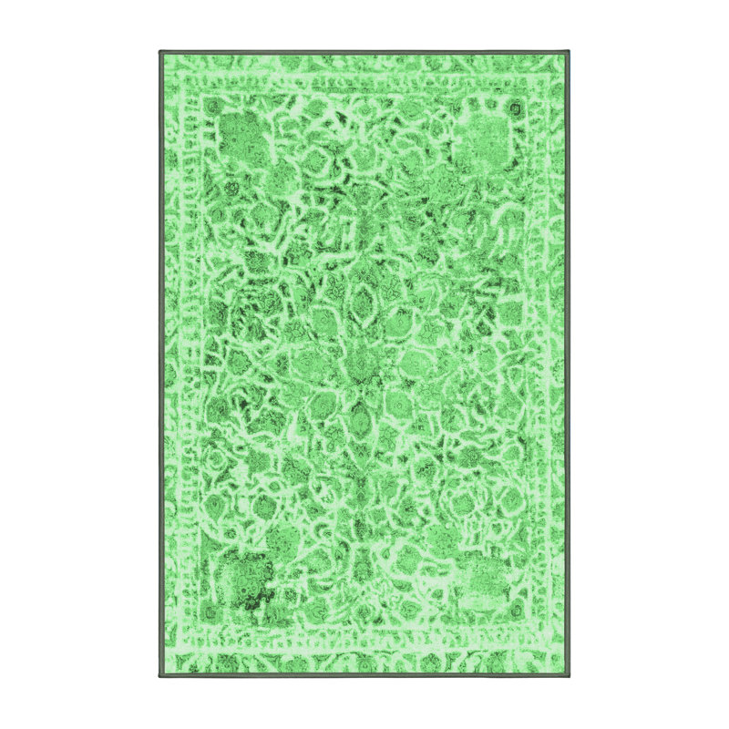 Leatitia Washable Abstract Indoor Rug, Rectangle 2' x 3'