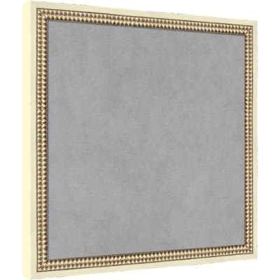 Tableau magnétique Castellan à cadre blanc vieilli
