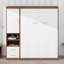 Lit escamotable double pleine grandeur avec armoire