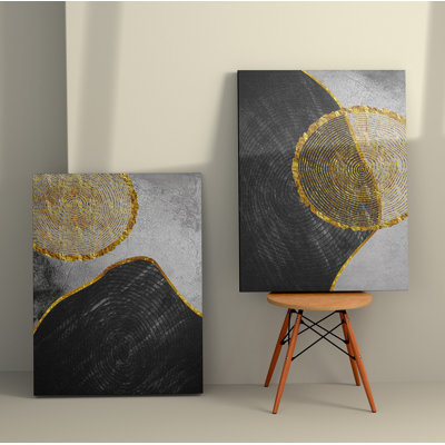 Peinture décorative sur toile (2 pièces)