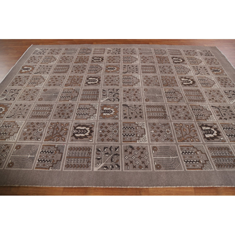 Tapis persan à motif jardin Tabriz noué à la main 8 x 11