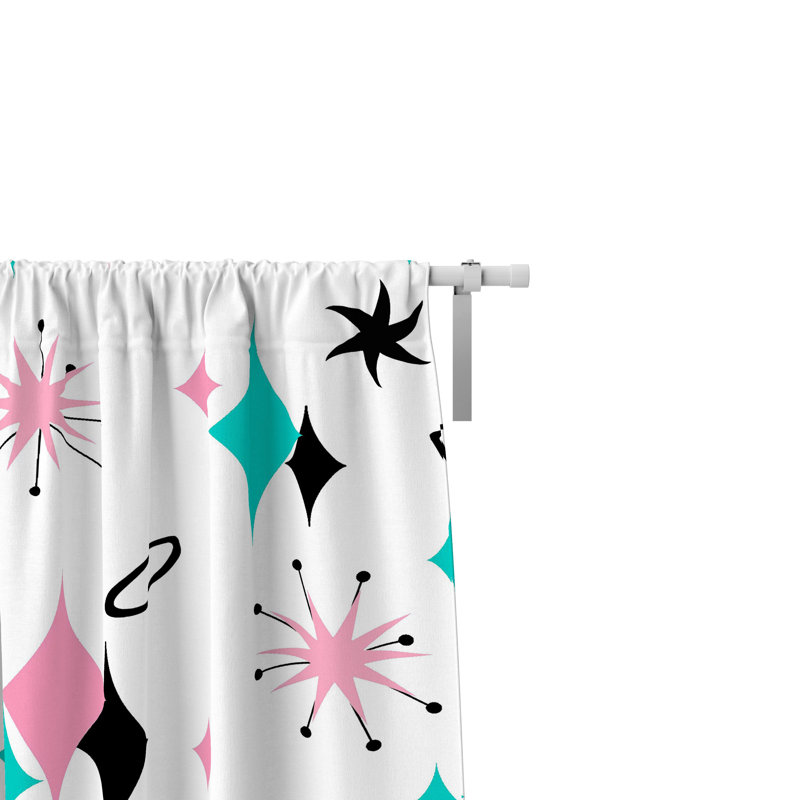 Panneaux de rideaux géométriques semi-transparents, l 20 po x L 52 po