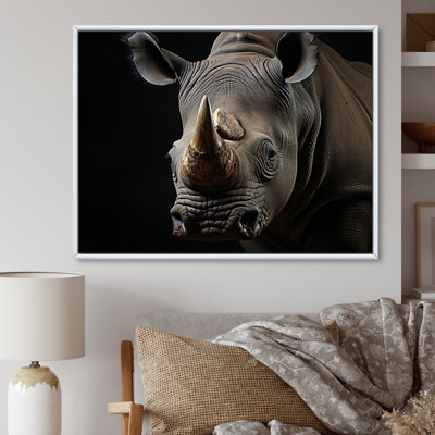 Portrait d'un rhinocéros gris - impression